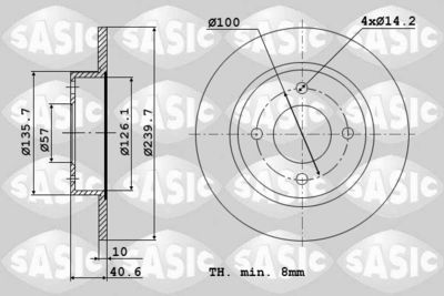 9004872J SASIC Тормозной диск