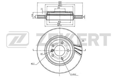 BS6223 ZEKKERT Тормозной диск