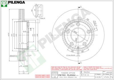 V526 PILENGA Тормозной диск