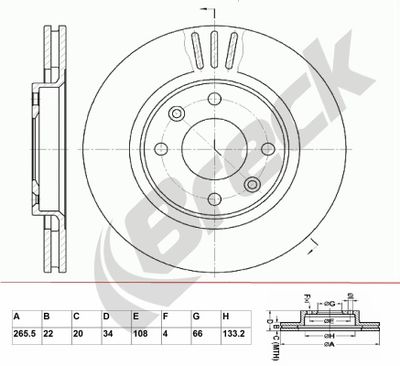 BR301VA100 BRECK Тормозной диск