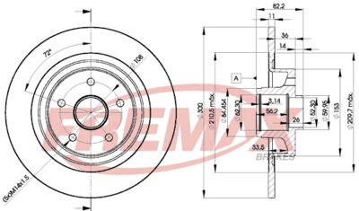 BD4108KT FREMAX Тормозной диск