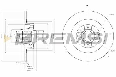 CD7570S BREMSI Тормозной диск