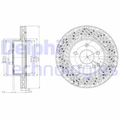 BG4142 DELPHI Тормозной диск