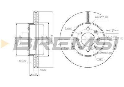 CD6261V BREMSI Тормозной диск