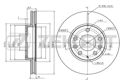 BS5389 ZEKKERT Тормозной диск