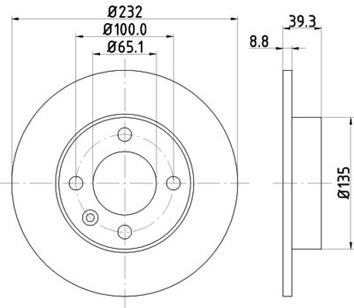 8DD355106681 HELLA Тормозной диск