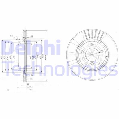 BG3527 DELPHI Тормозной диск