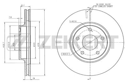 BS5345 ZEKKERT Тормозной диск