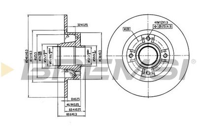 CD7369S BREMSI Тормозной диск