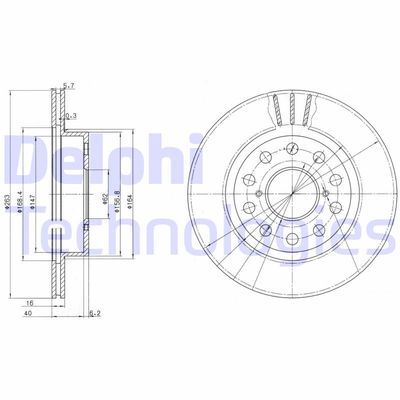 BG3268 DELPHI Тормозной диск