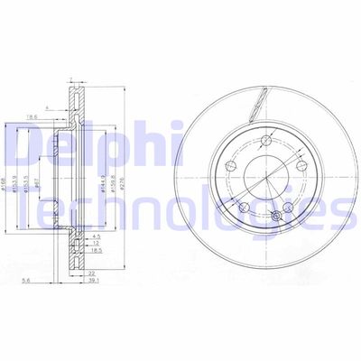 BG3845C DELPHI Тормозной диск