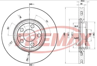 BD4678 FREMAX Тормозной диск