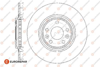 1667872680 EUROREPAR Тормозной диск