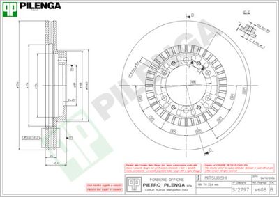 V608 PILENGA Тормозной диск