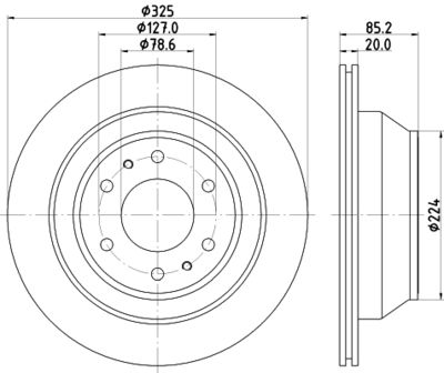 8DD355122311 HELLA PAGID Тормозной диск