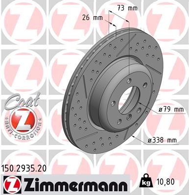 150293520 ZIMMERMANN Тормозной диск