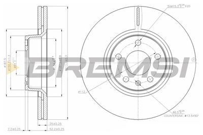 CD7291V BREMSI Тормозной диск