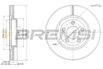 CD7153V BREMSI Тормозной диск