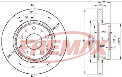 BD9908 FREMAX Тормозной диск