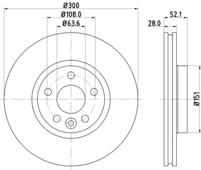 8DD355118831 HELLA PAGID Тормозной диск