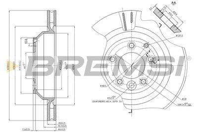 CD7855V BREMSI Тормозной диск