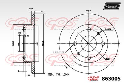 863005 MAXTECH Тормозной диск