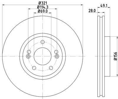 MDC2023 MINTEX Тормозной диск