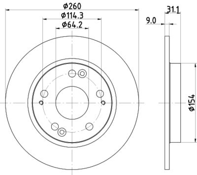 8DD355117901 HELLA PAGID Тормозной диск