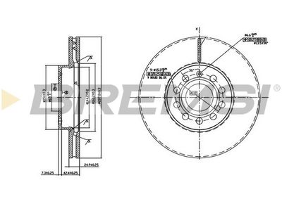 CD7218V BREMSI Тормозной диск