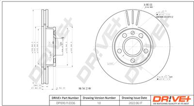 DP1010110336 Dr!ve+ Тормозной диск