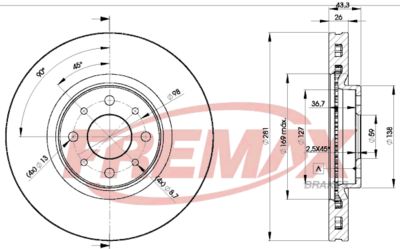 BD5546 FREMAX Тормозной диск