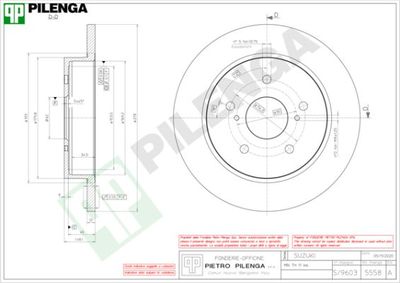 5558 PILENGA Тормозной диск