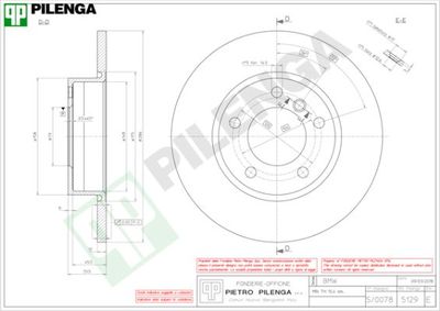 5129 PILENGA Тормозной диск