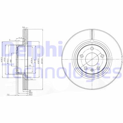 BG3942 DELPHI Тормозной диск