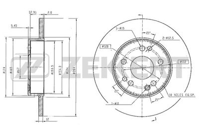 BS5026 ZEKKERT Тормозной диск