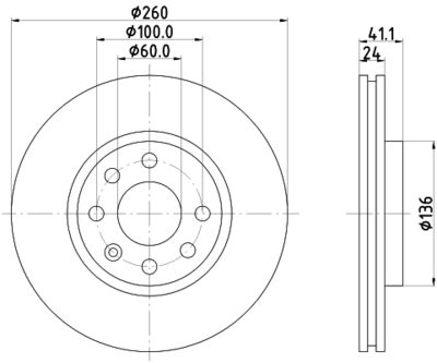 8DD355108271 HELLA Тормозной диск