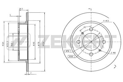 BS6088 ZEKKERT Тормозной диск