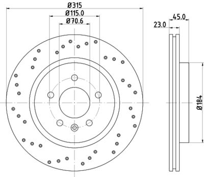 8DD355126391 HELLA Тормозной диск