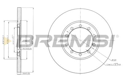 CD7537S BREMSI Тормозной диск