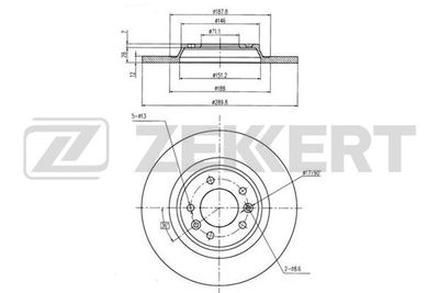 BS5039 ZEKKERT Тормозной диск