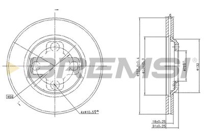 CD6195S BREMSI Тормозной диск