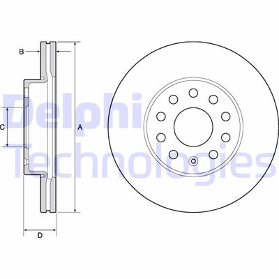 BG4701C DELPHI Тормозной диск