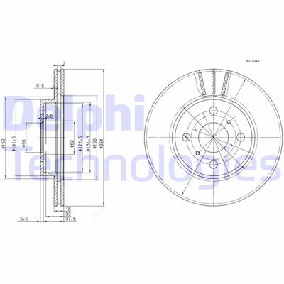 BG3414 DELPHI Тормозной диск