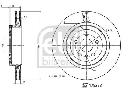 178233 FEBI BILSTEIN Тормозной диск