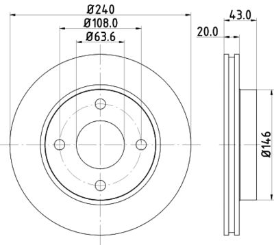 8DD355102231 HELLA PAGID Тормозной диск