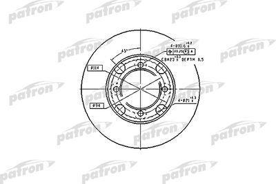 PBD2572 PATRON Тормозной диск