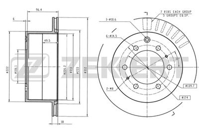 BS5730 ZEKKERT Тормозной диск