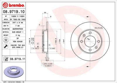 08971911 BREMBO Тормозной диск