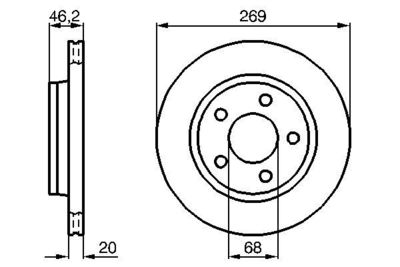 0986478316 BOSCH Тормозной диск