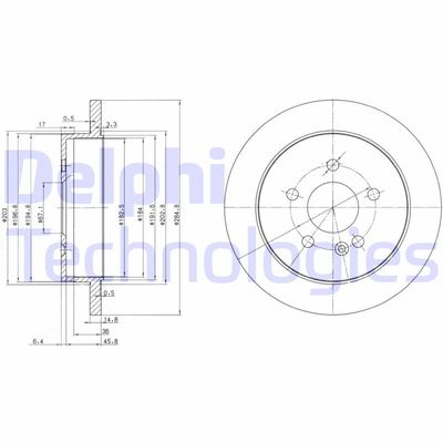 BG3398 DELPHI Тормозной диск